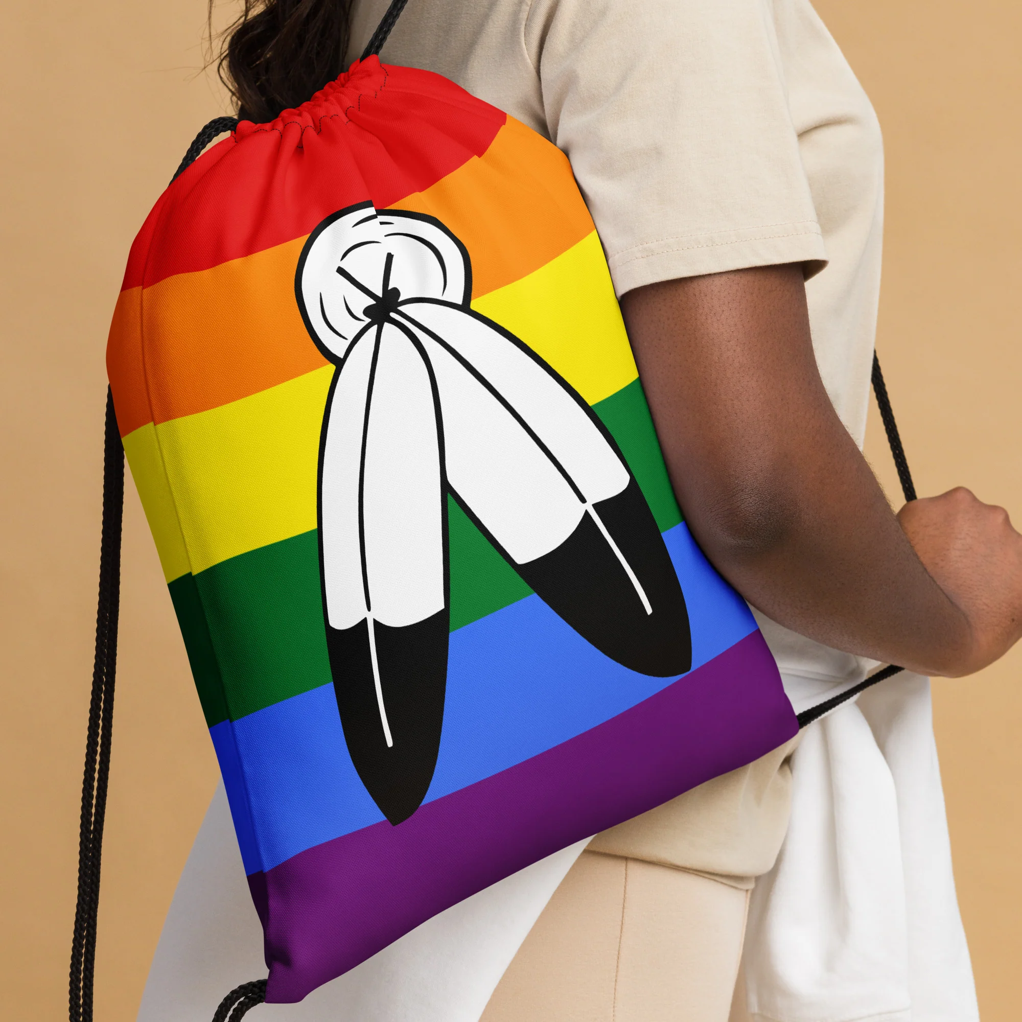 2 Spirit Pride Flag Drawstring Bag - Image 3
