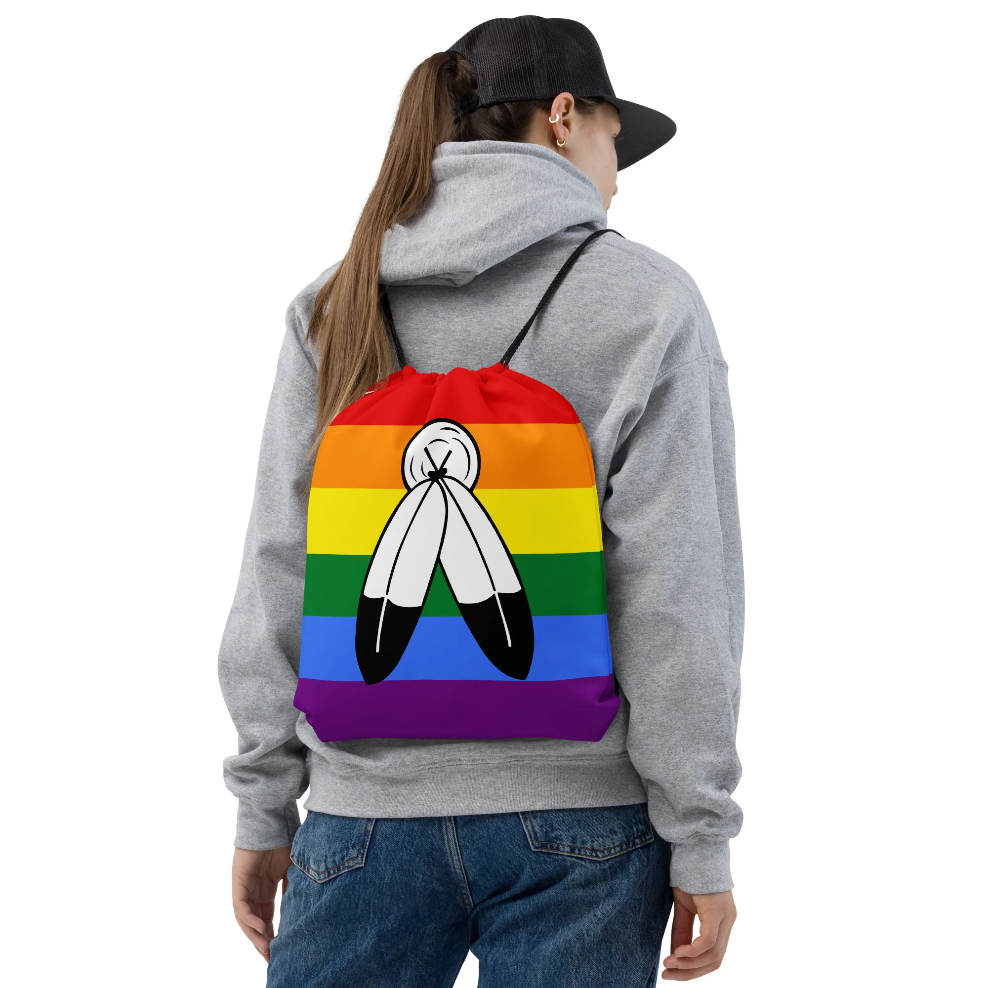 2 Spirit Pride Flag Drawstring Bag - Image 5