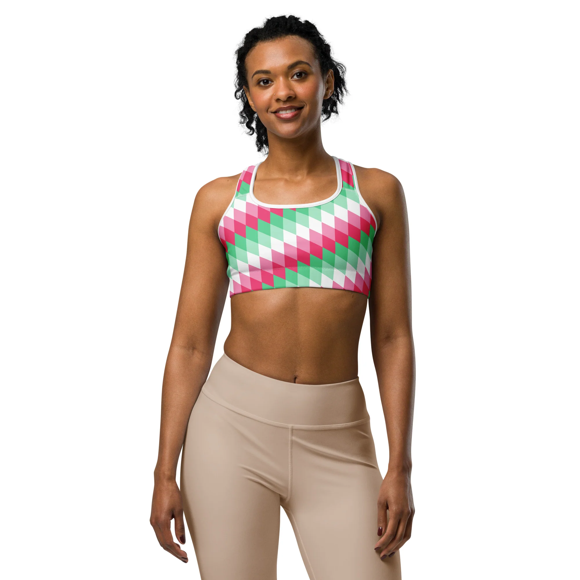 Abrosexual Pride FlagDiamonds Sports Bra - Image 5
