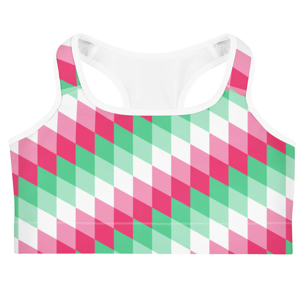Abrosexual Pride FlagDiamonds Sports Bra - Image 8