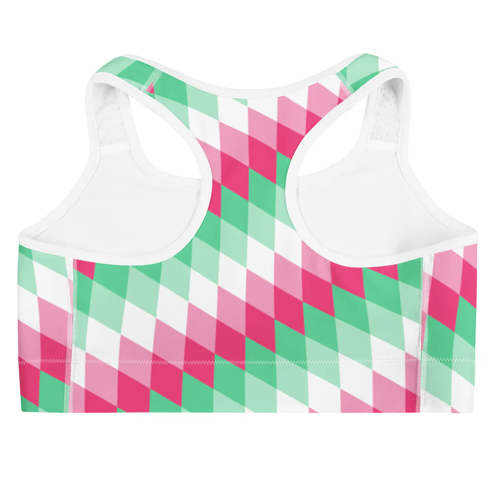 Abrosexual Pride FlagDiamonds Sports Bra - Image 9