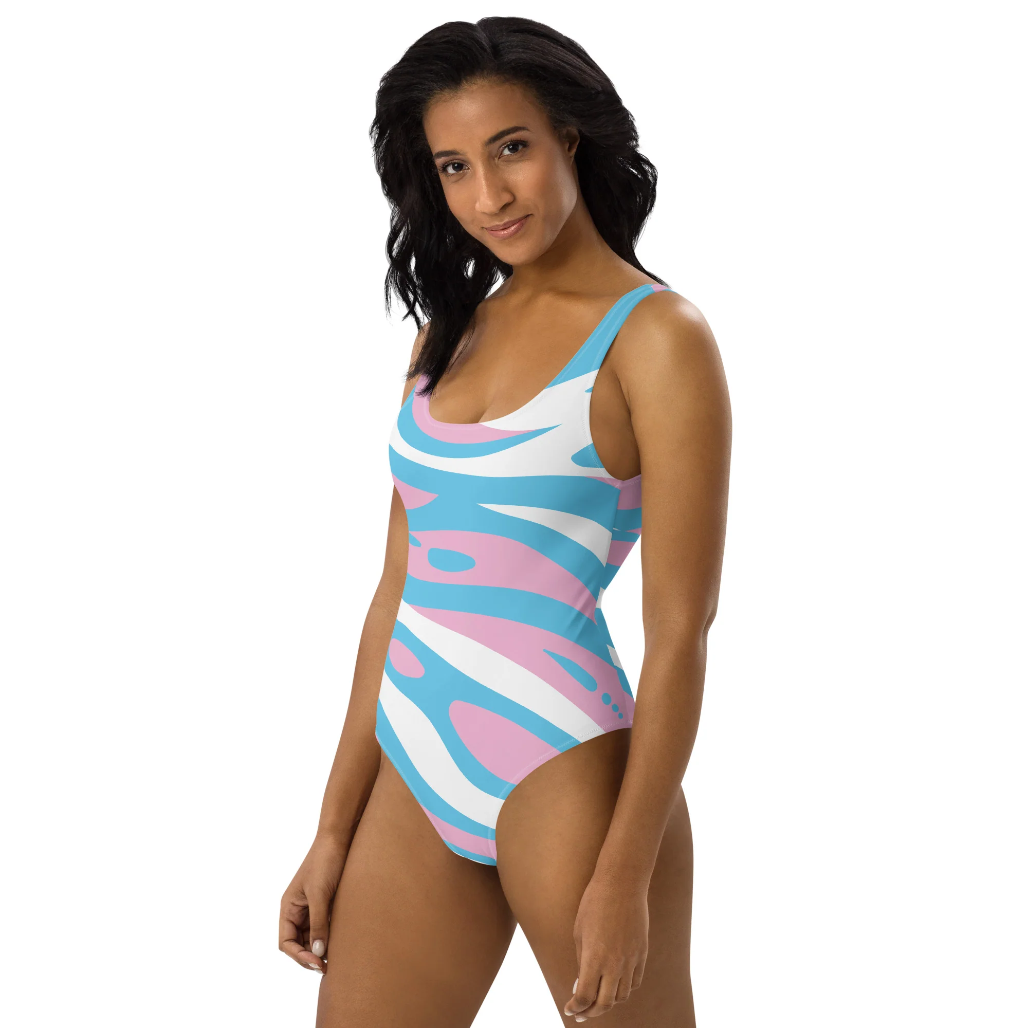 Abstract Trans One-Piece Swimsuit - Image 2