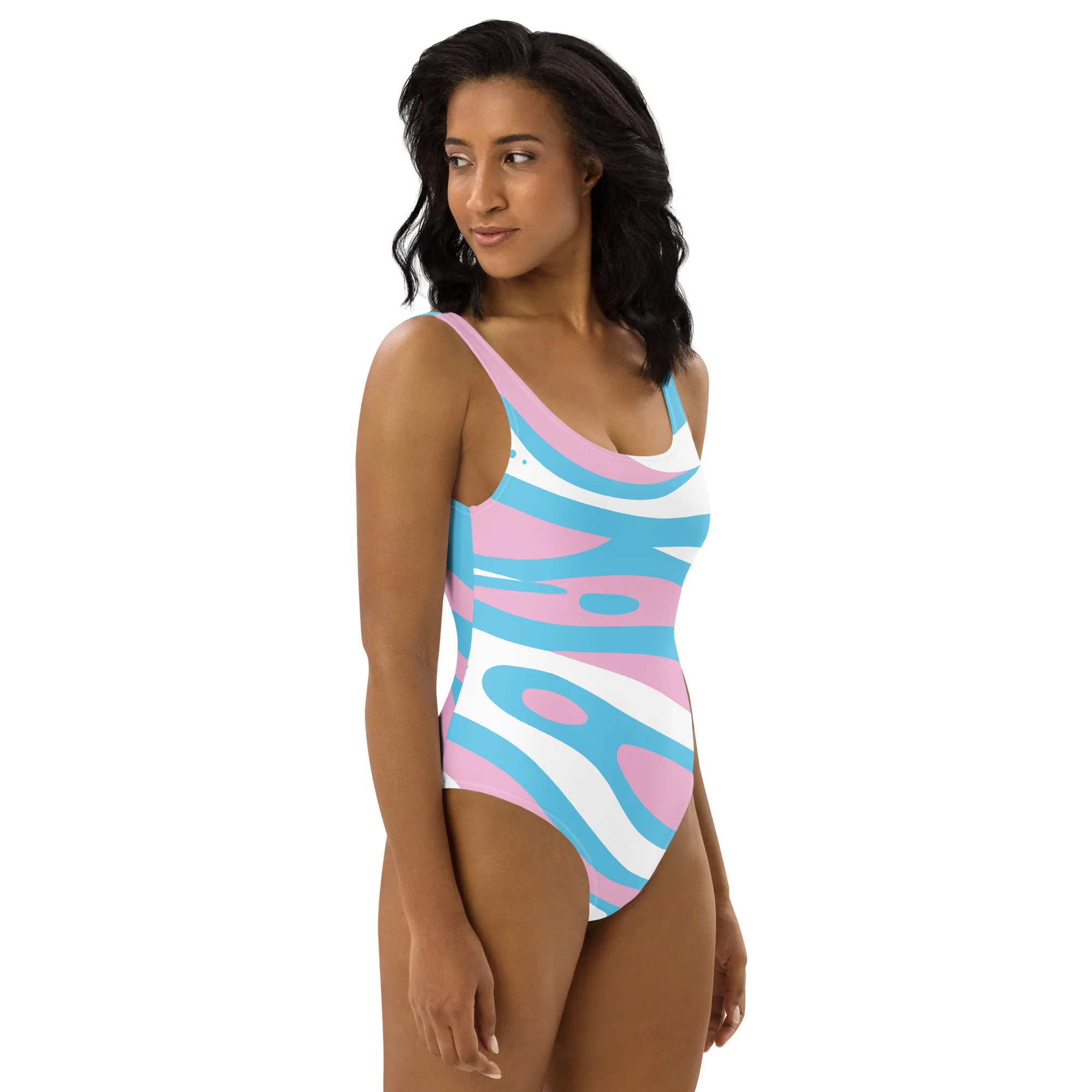 Abstract Trans One-Piece Swimsuit - Image 6