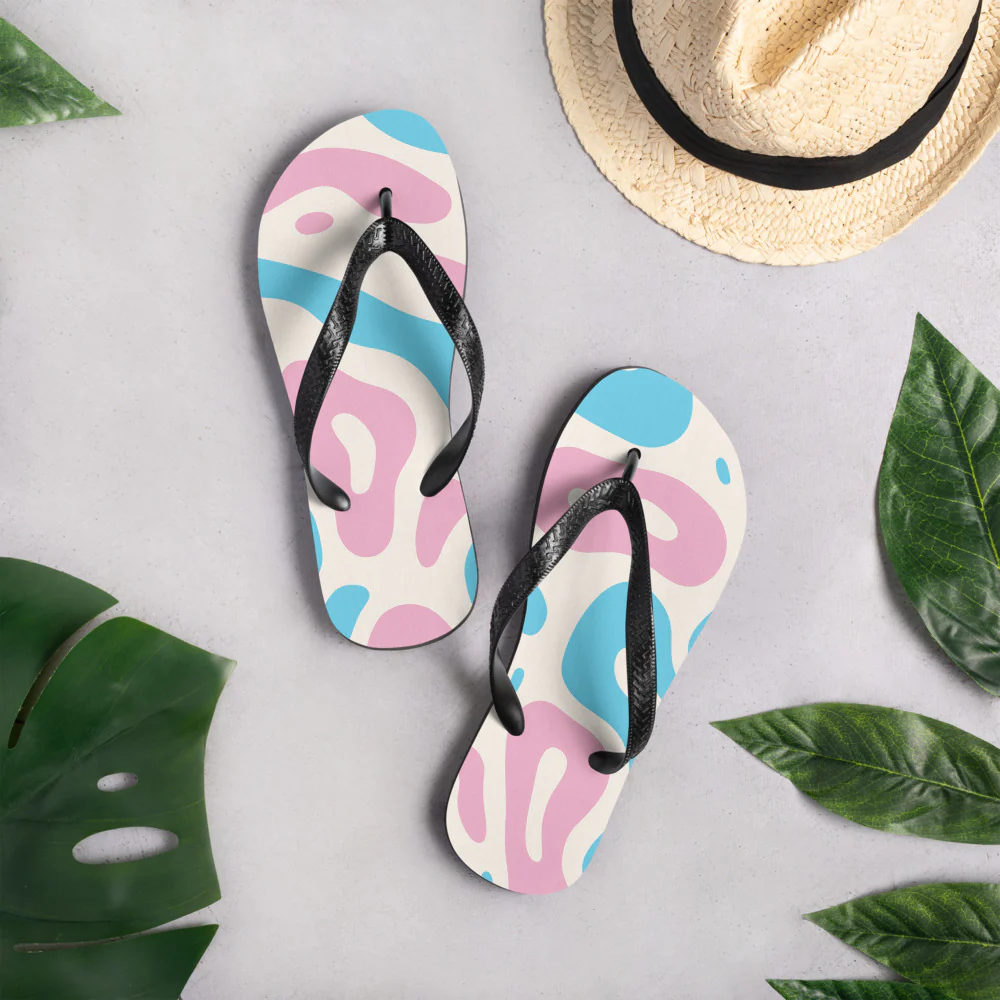 Abstract Trans Pride Flag Flip-Flops - Image 2