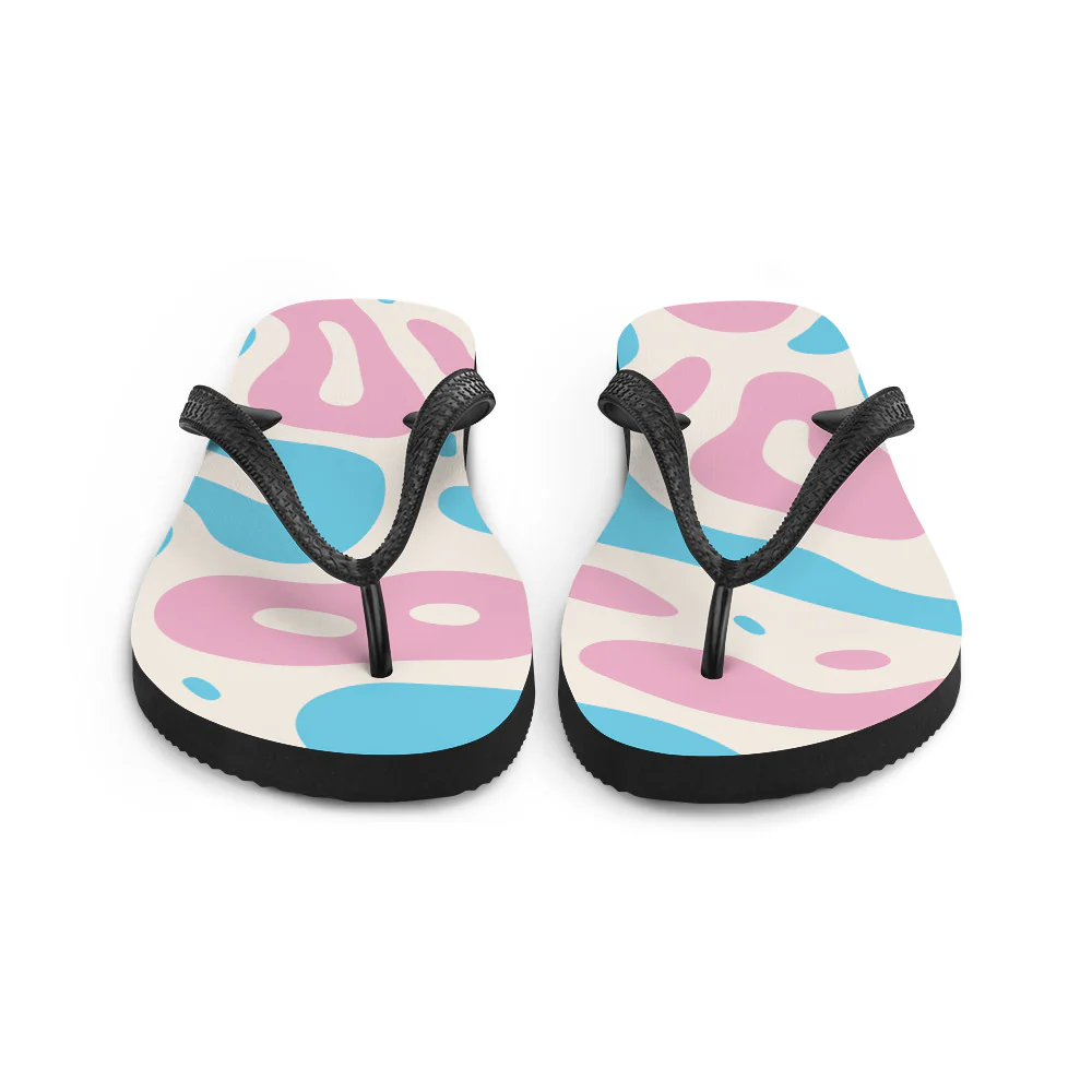 Abstract Trans Pride Flag Flip-Flops - Image 5