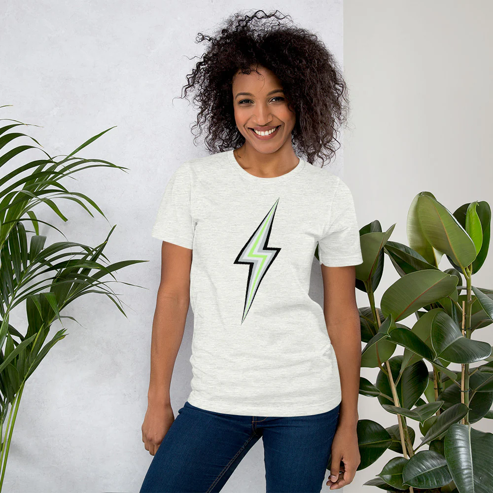 Agender Lightning T-shirt - Image 3