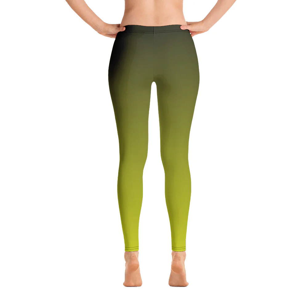 Agender Pride Flag Fade To Lime Leggings - Image 4