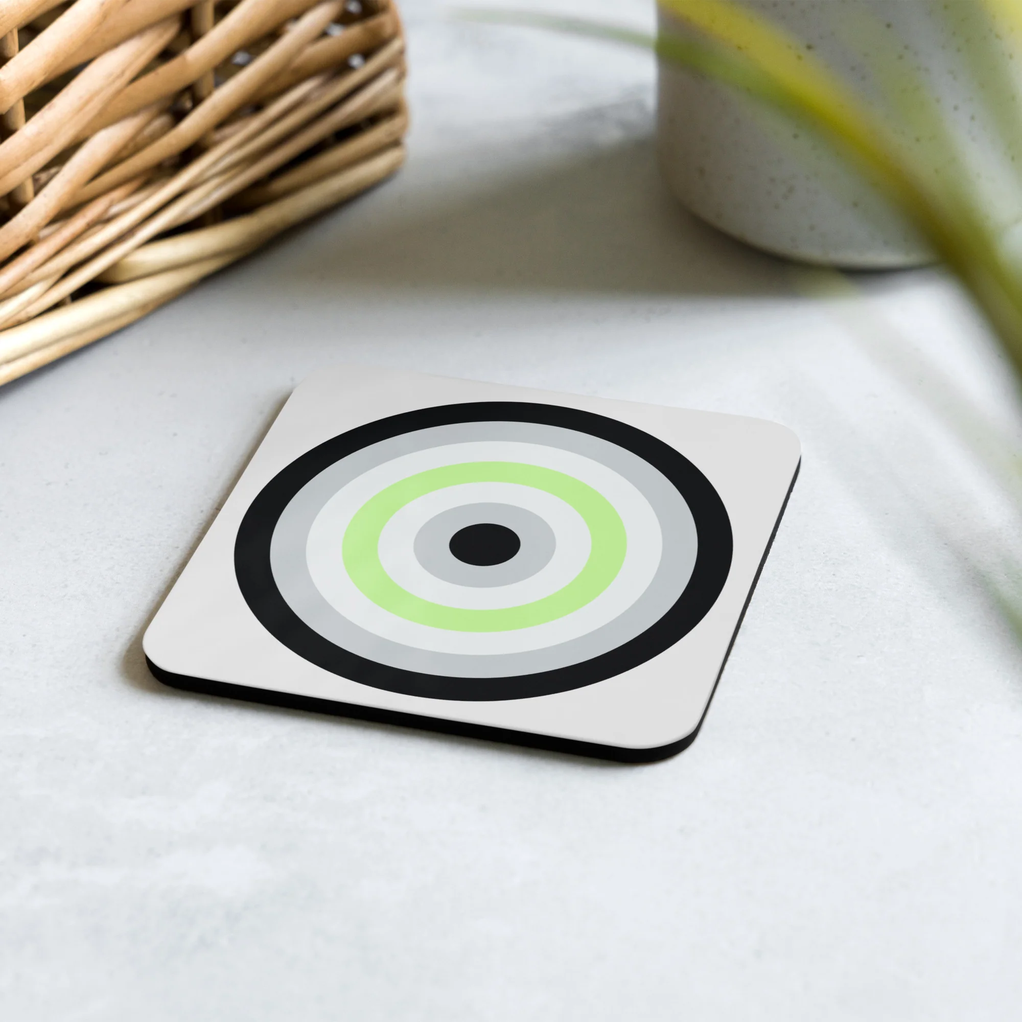 Agender Pride Flag Roundel Coaster - Image 4