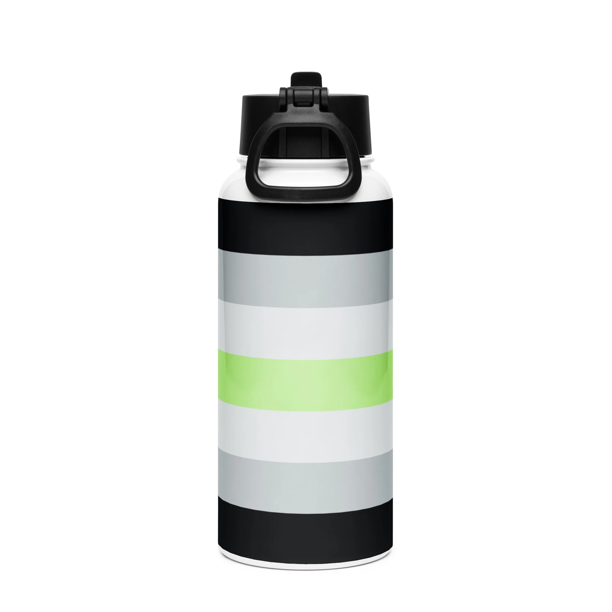 Agender Pride Flag Stainless Steel Water Bottle
