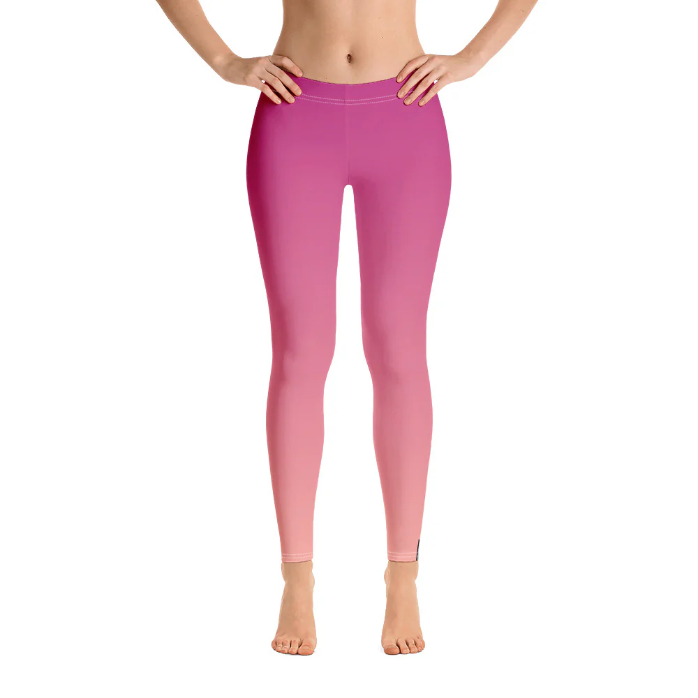 Agender Pride Flash Fade to Peach Leggings - Image 5