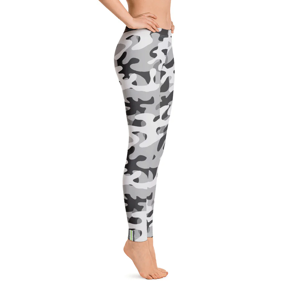 Agender Pride Flash Grey Camo Leggings - Image 6