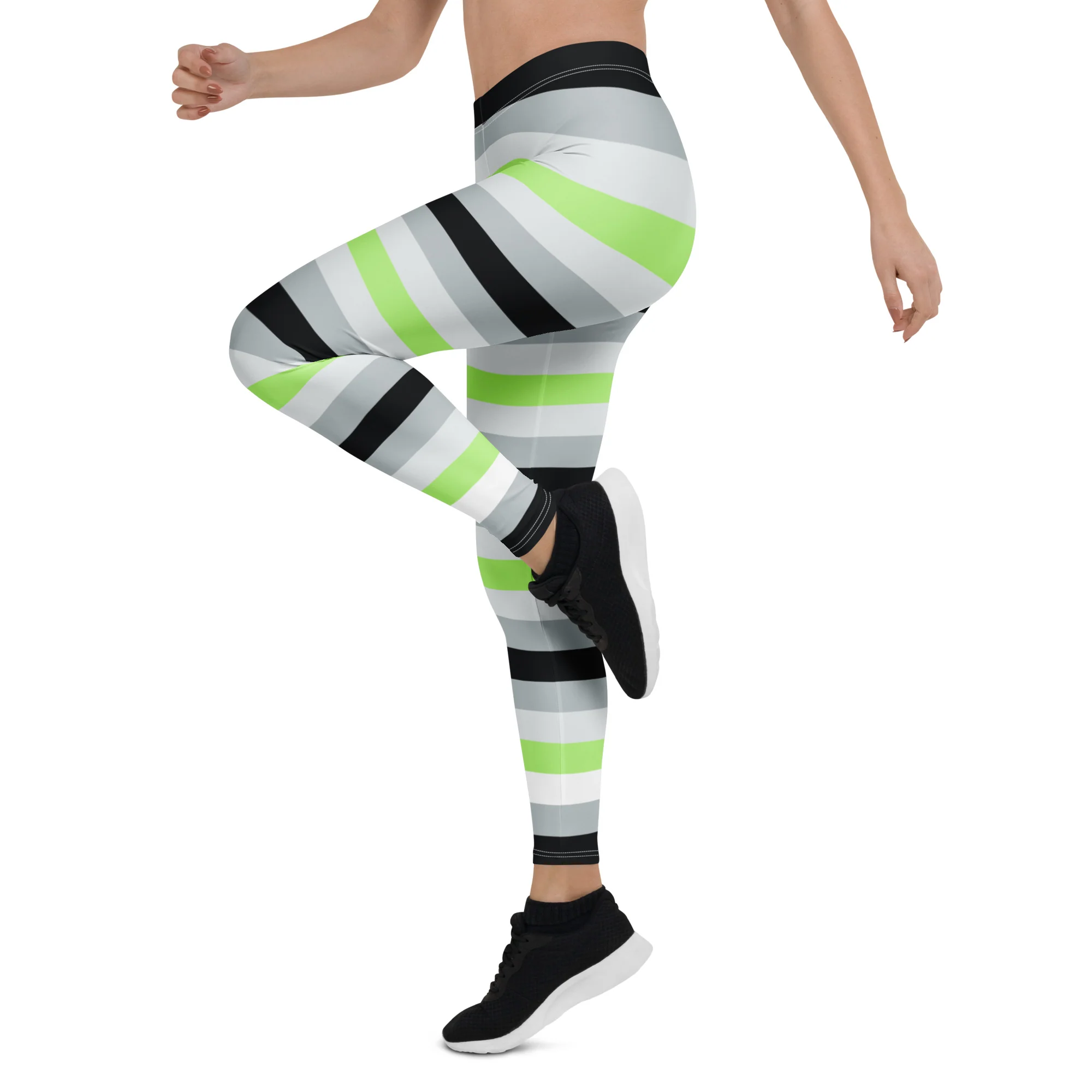 Agender Pride Hooped Leggings - Image 6