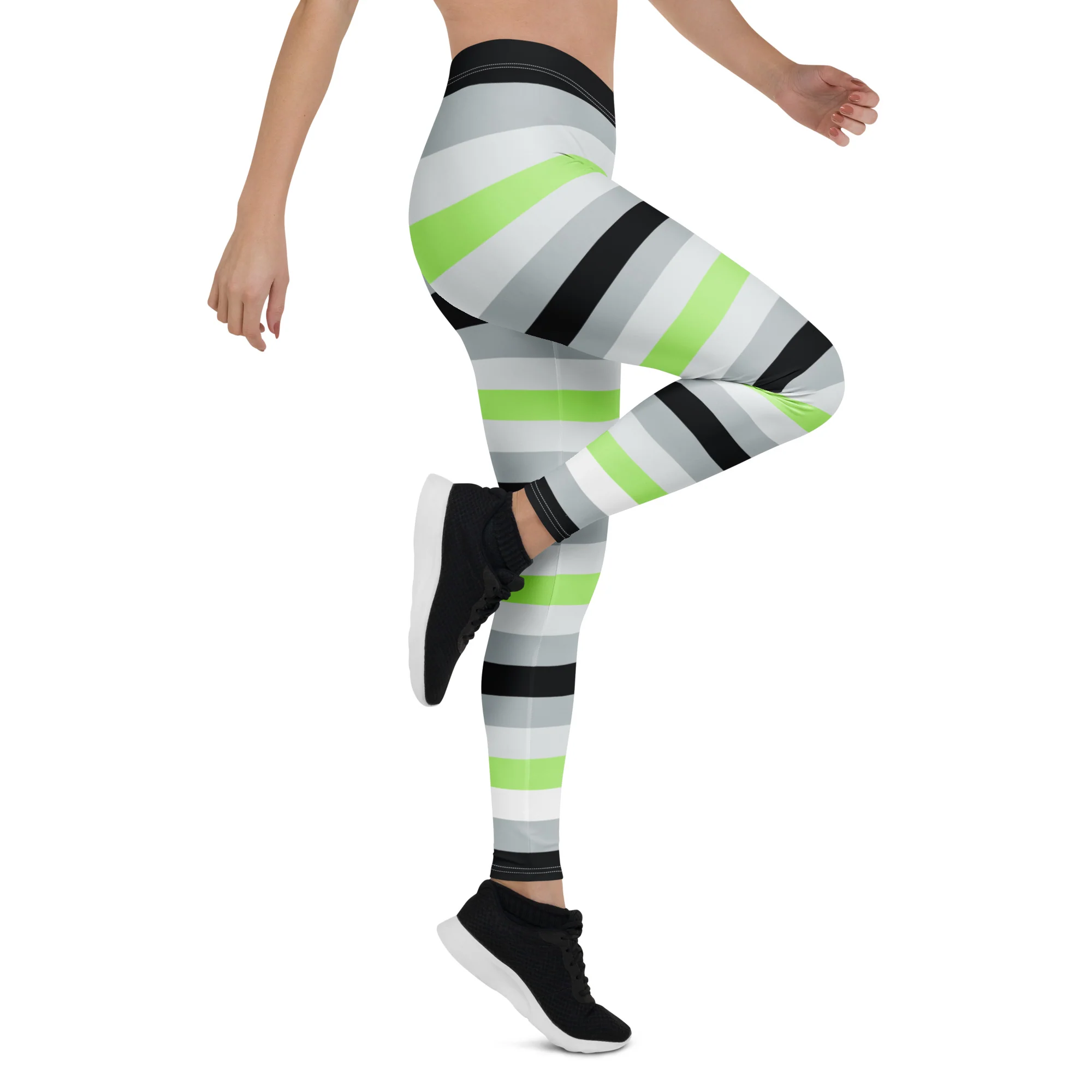Agender Pride Hooped Leggings - Image 8