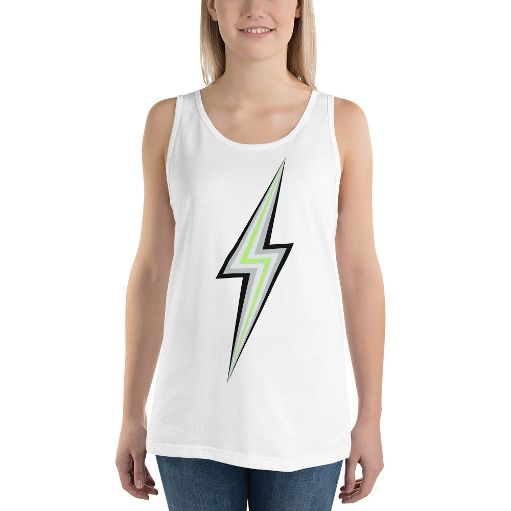 Agender Pride Lightning Tank Top - Image 2