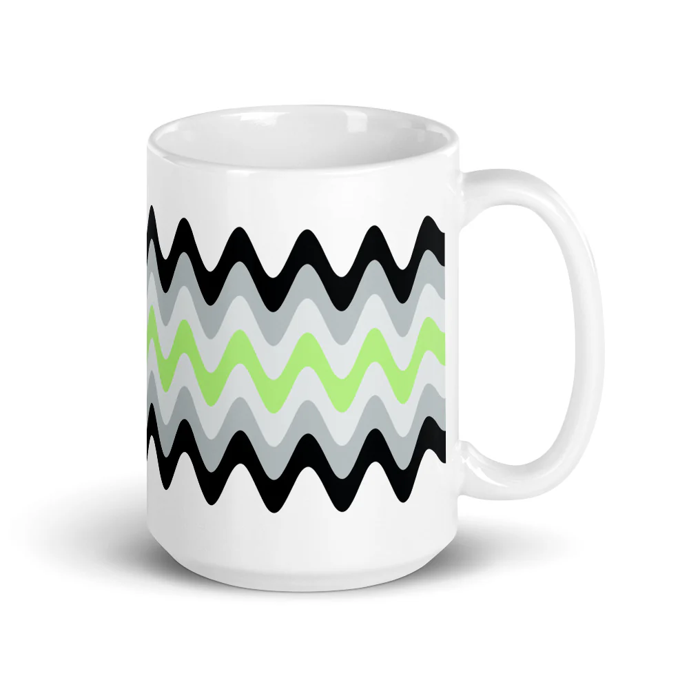 Agender Wavy Pride Flag Mug - Image 4