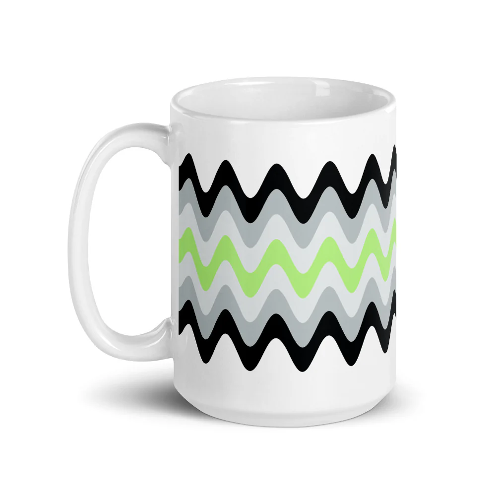 Agender Wavy Pride Flag Mug - Image 5