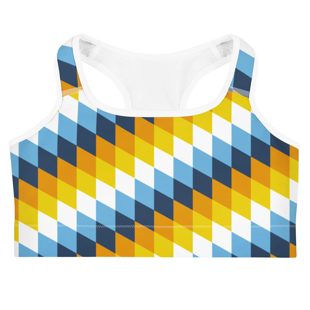 Aroace Pride Flag Diamonds Sports Bra - Image 9