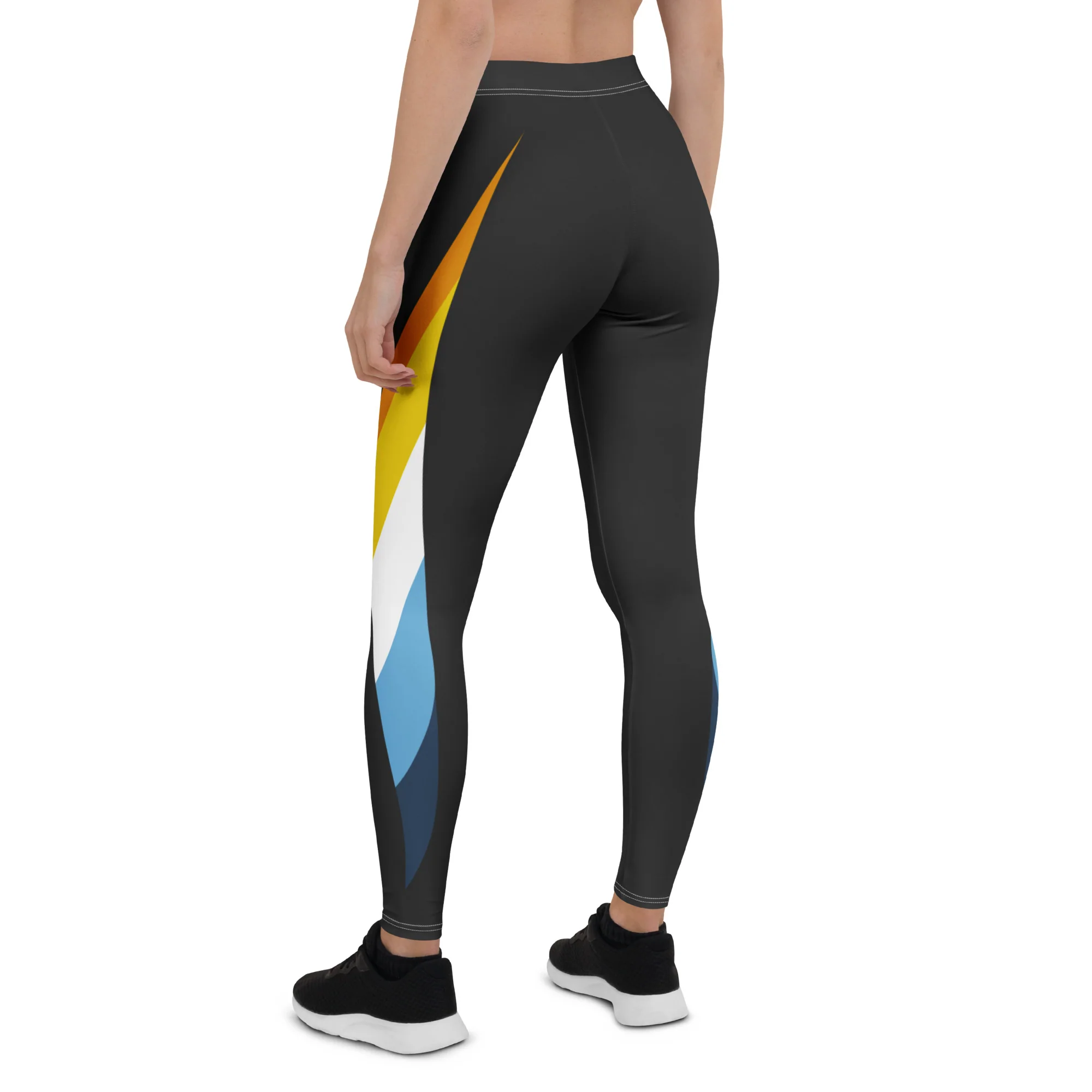 Aroace Pride Flag Dynamic Curve Leggings - Image 2