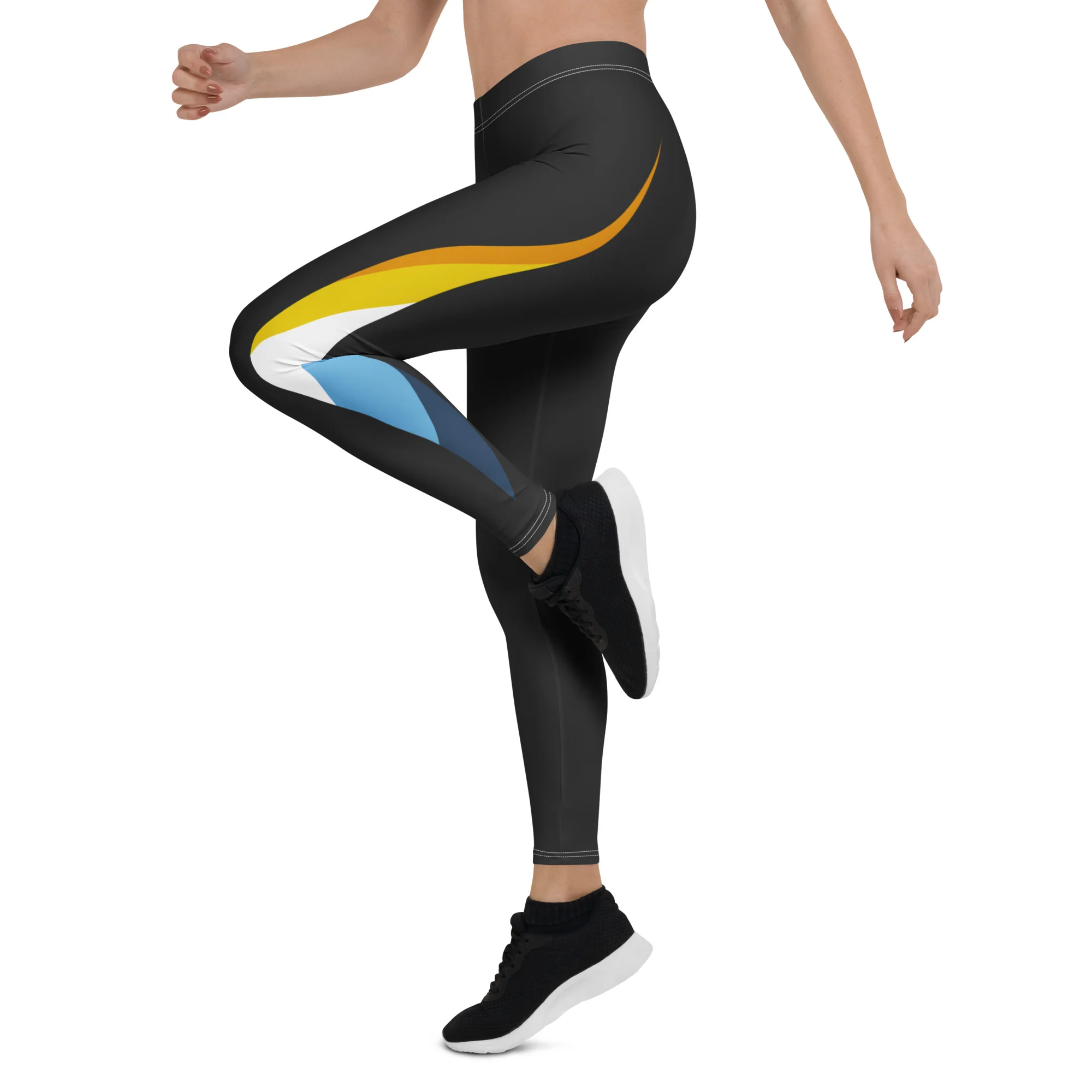 Aroace Pride Flag Dynamic Curve Leggings - Image 6