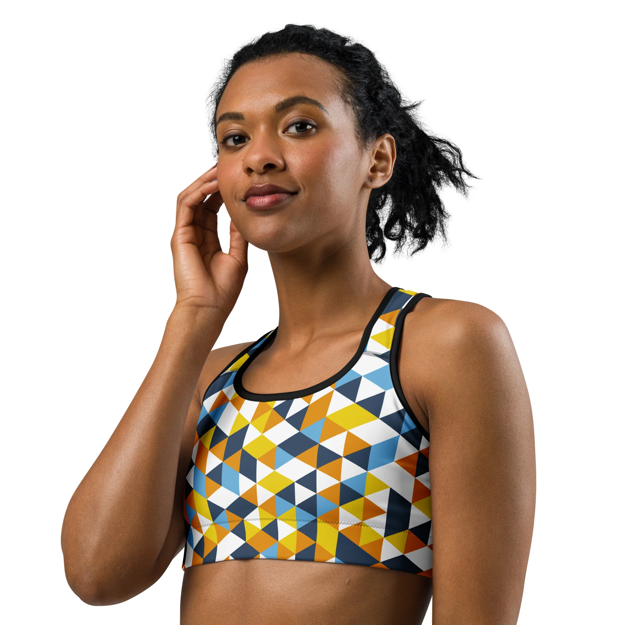 Aroace Pride Triangles Sports Bra - Image 5