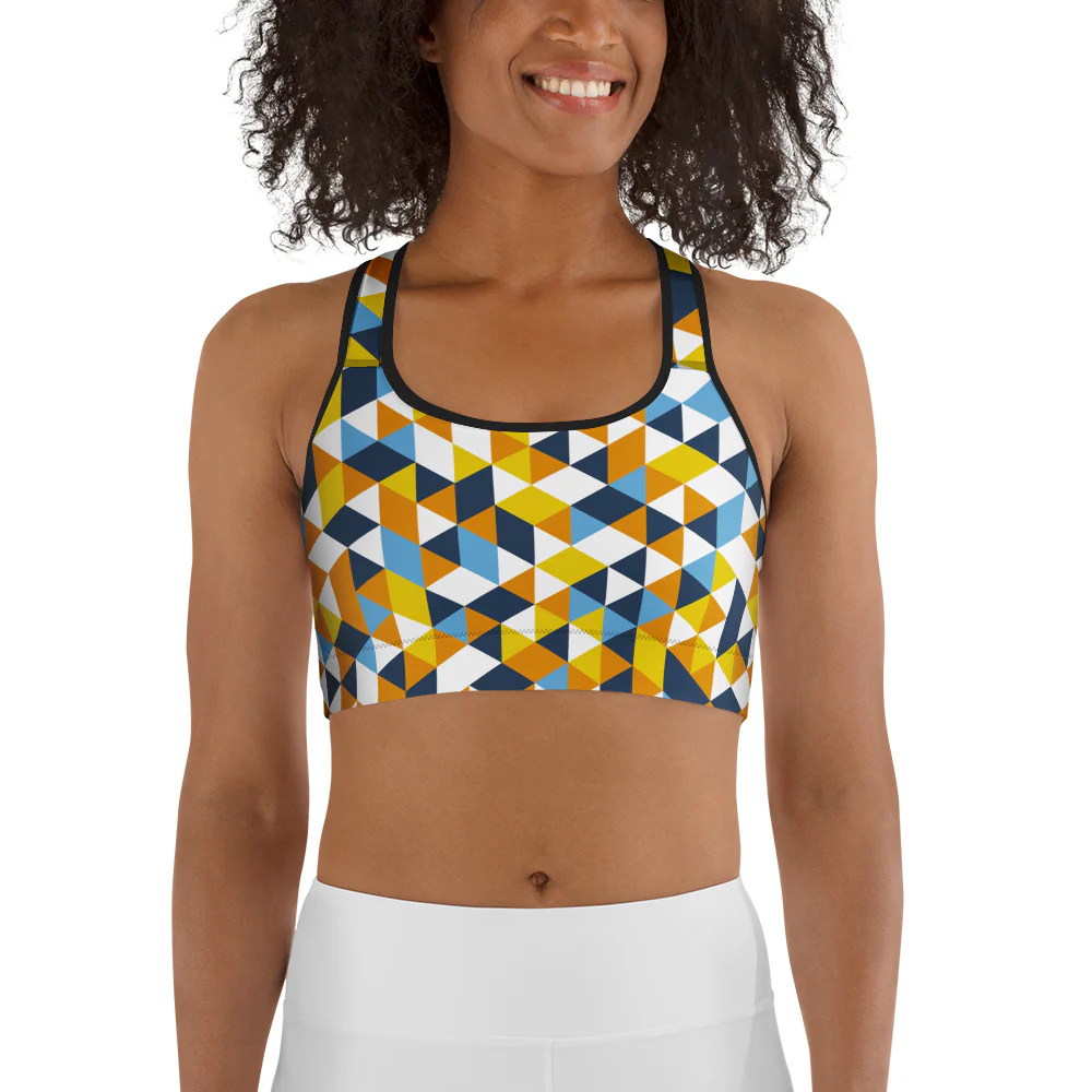 Aroace Pride Triangles Sports Bra - Image 6
