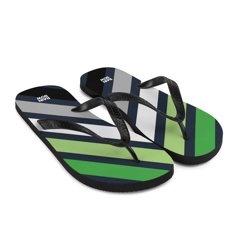 Aromantic Diagonal Stripes Flip-Flops - Image 10