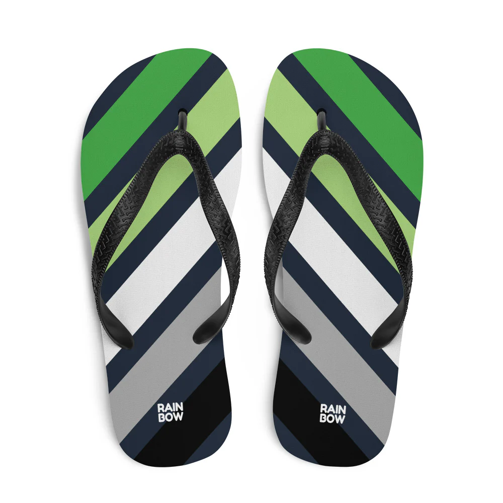 Aromantic Diagonal Stripes Flip-Flops - Image 3
