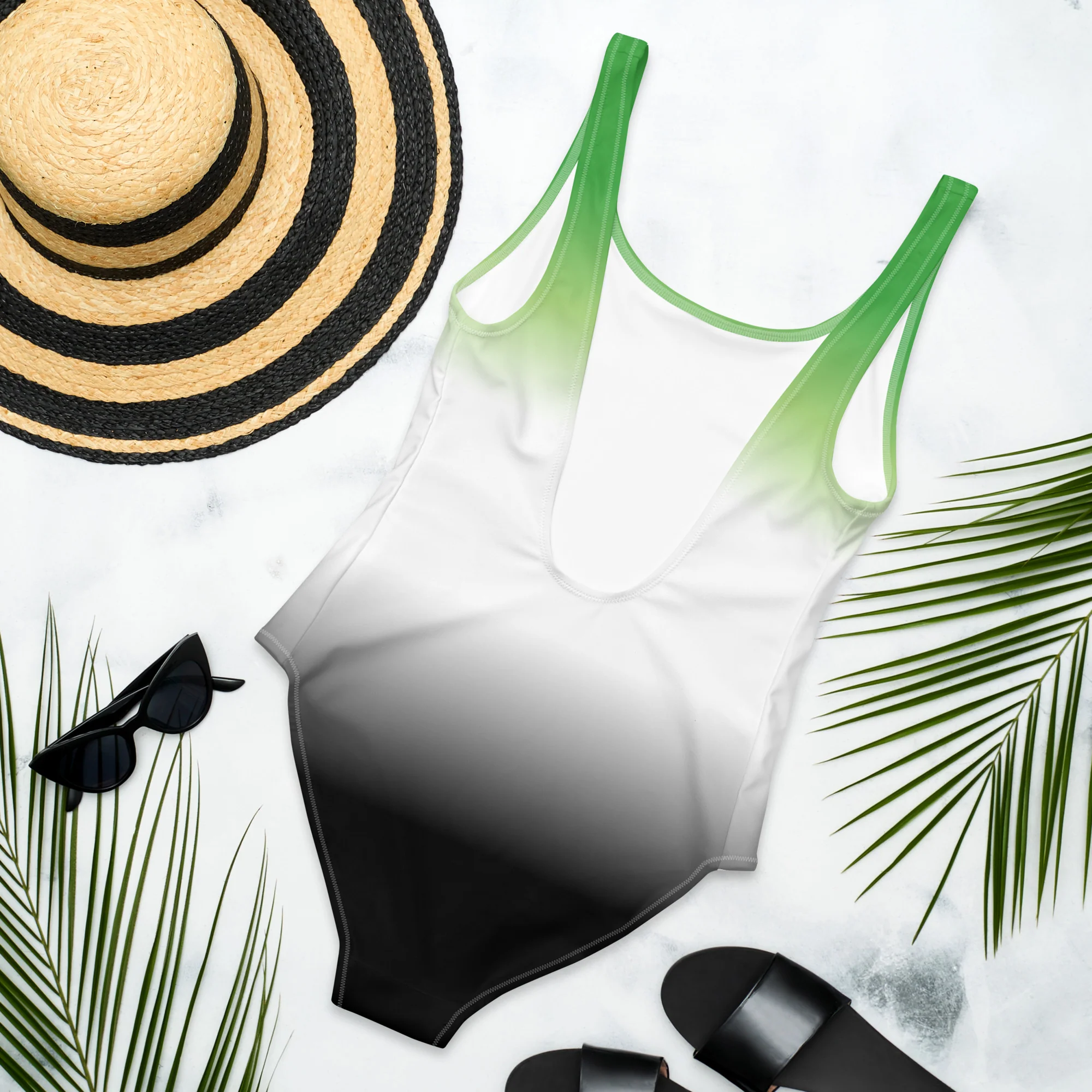 Aromantic Graduated Colours One-Piece Swimsuit - Image 3