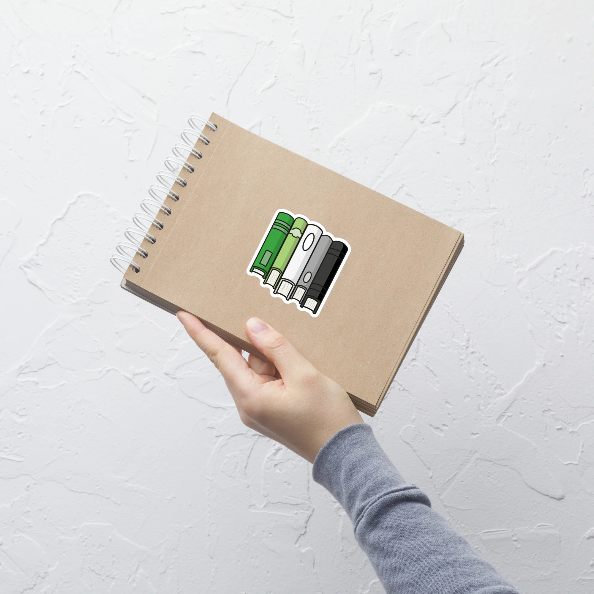 Aromantic Pride Flag Book Stack Sticker - Image 6