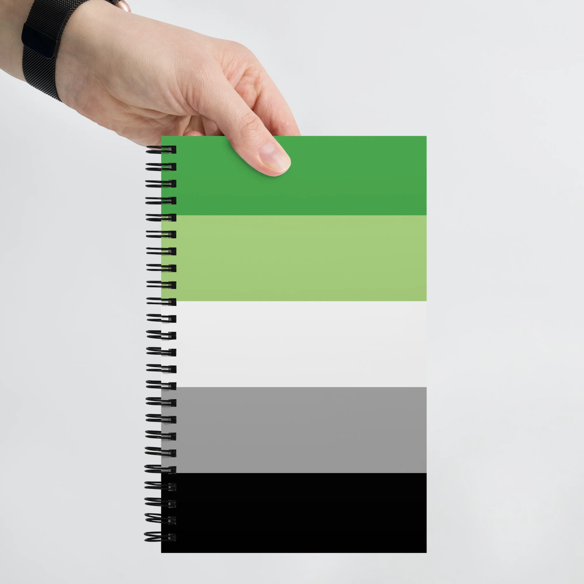 Aromantic Pride Flag Spiral Notebook - Image 5