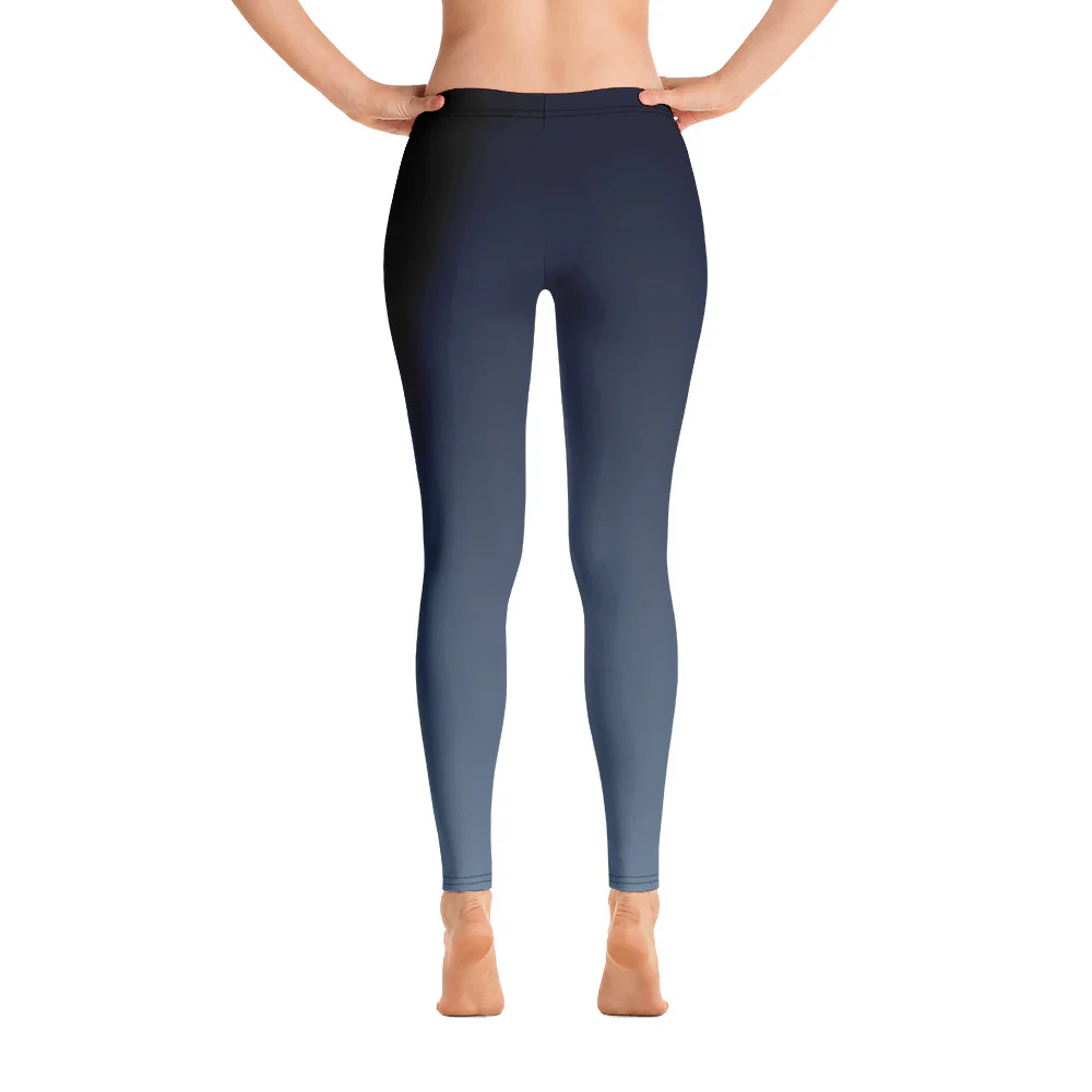 Aromantic Pride Flash Fade To Blue Leggings - Image 4