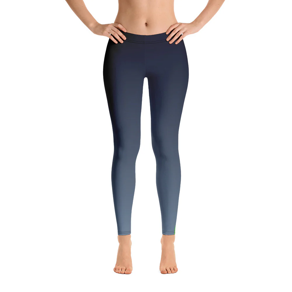 Aromantic Pride Flash Fade To Blue Leggings - Image 5
