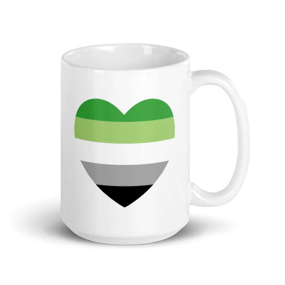 Aromantic Pride Heart Mug - Image 4