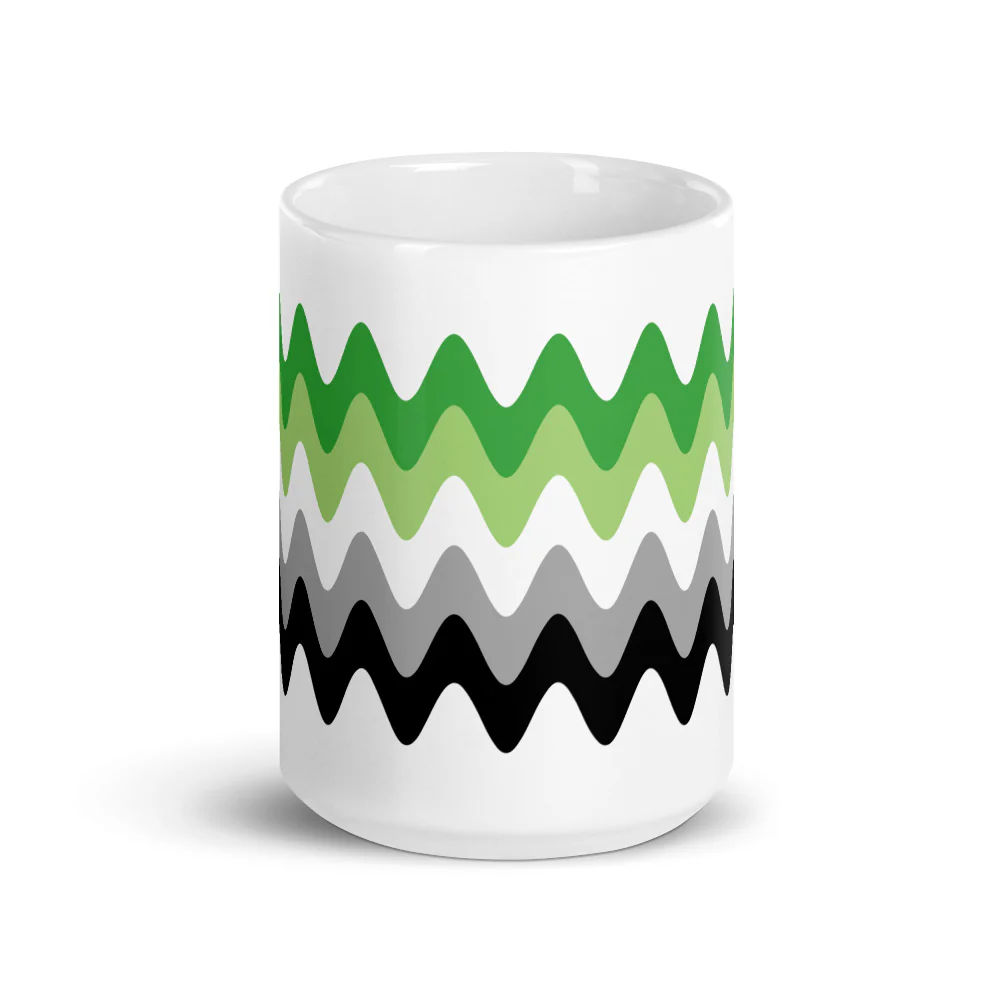 Aromantic Wavy Pride Flag Mug - Image 6