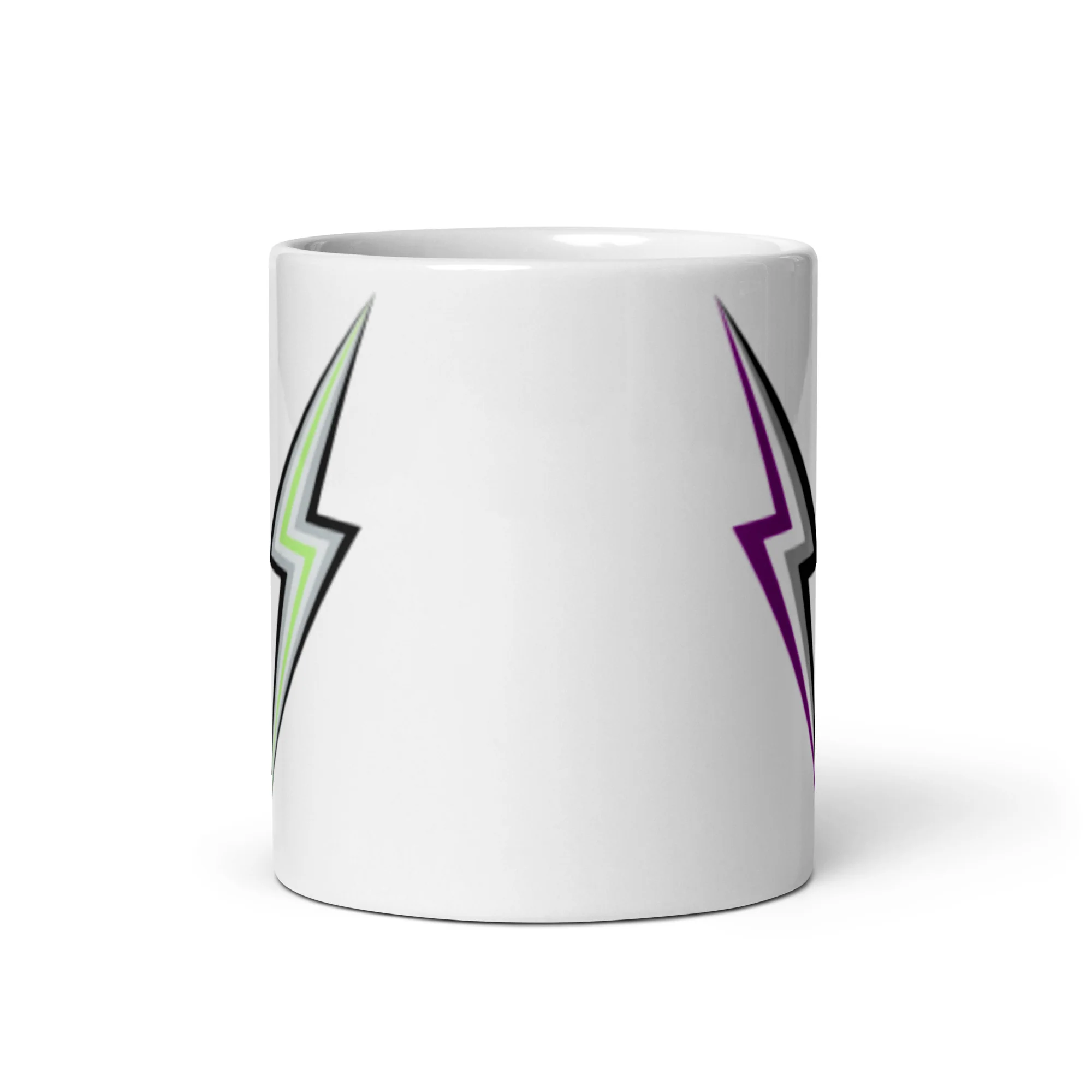 Asexual Agender Lightning Mug - Image 3