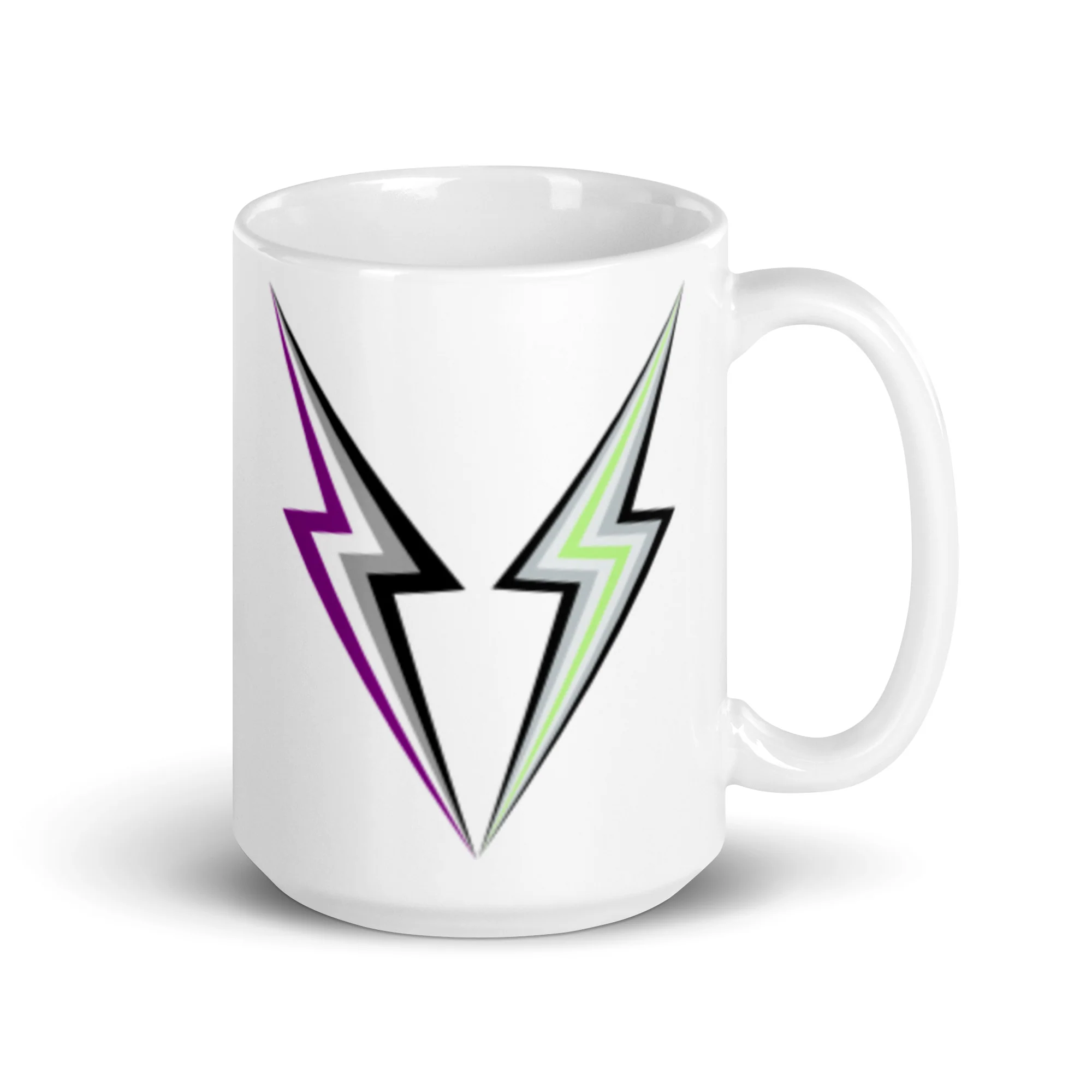 Asexual Agender Lightning Mug - Image 4