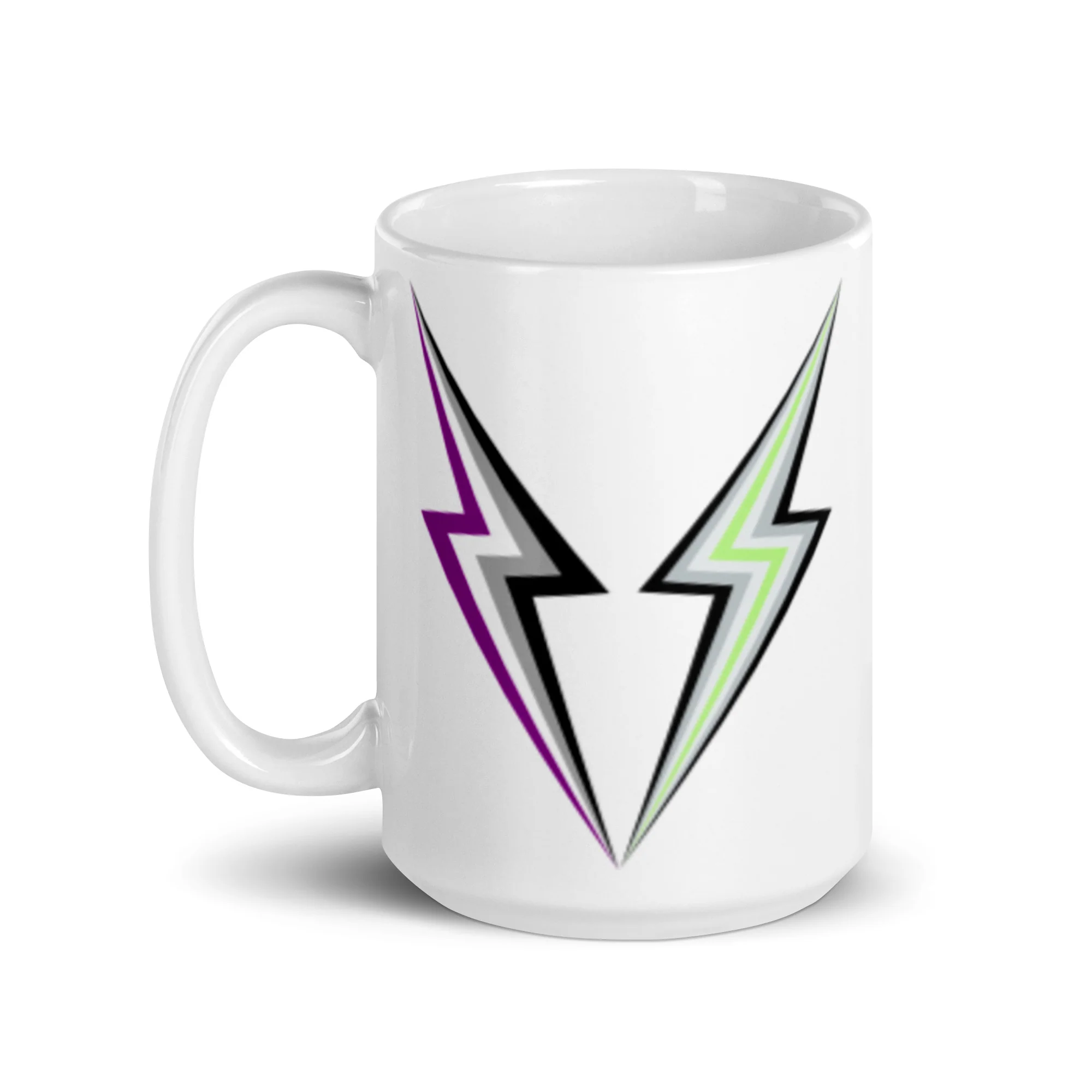 Asexual Agender Lightning Mug - Image 5