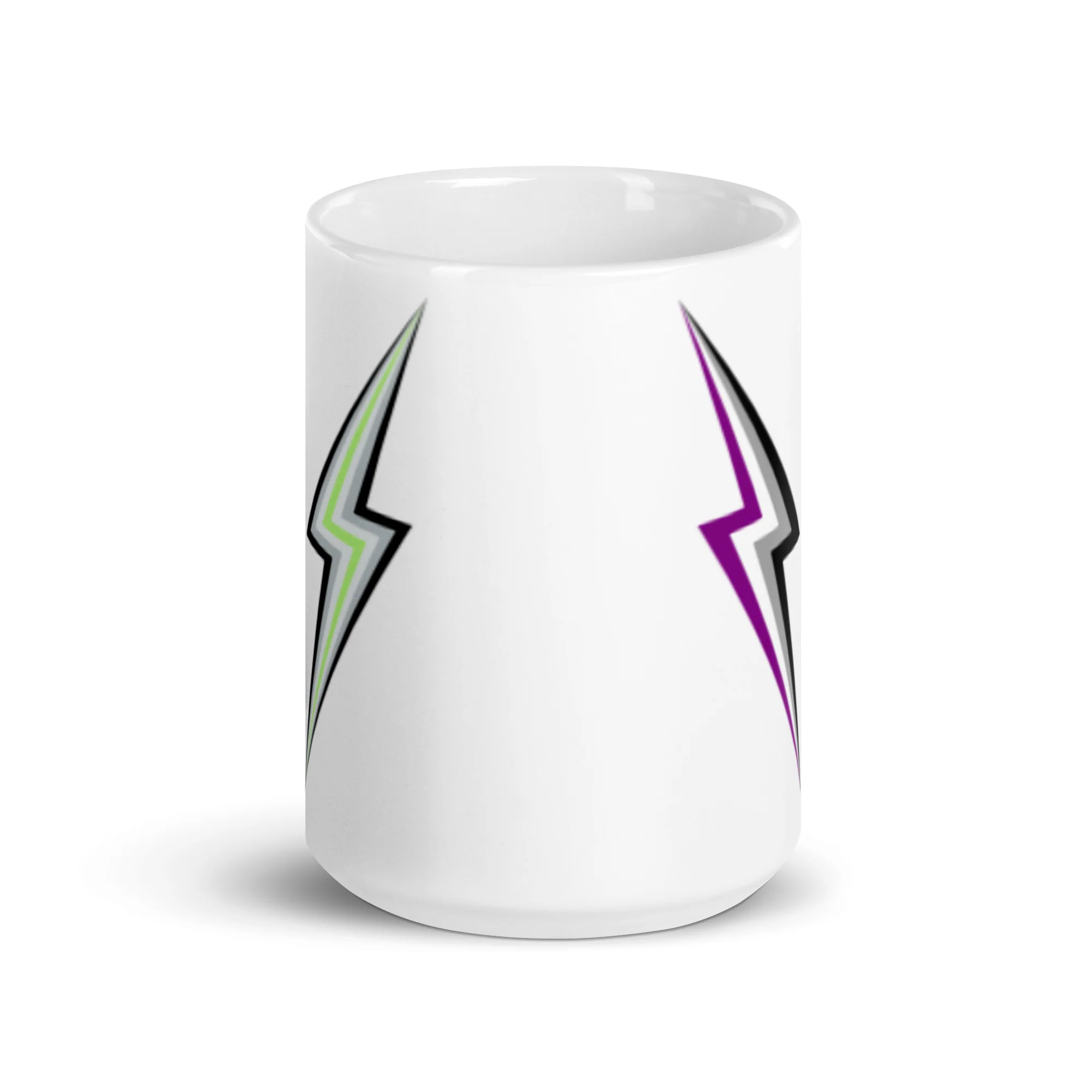 Asexual Agender Lightning Mug - Image 6