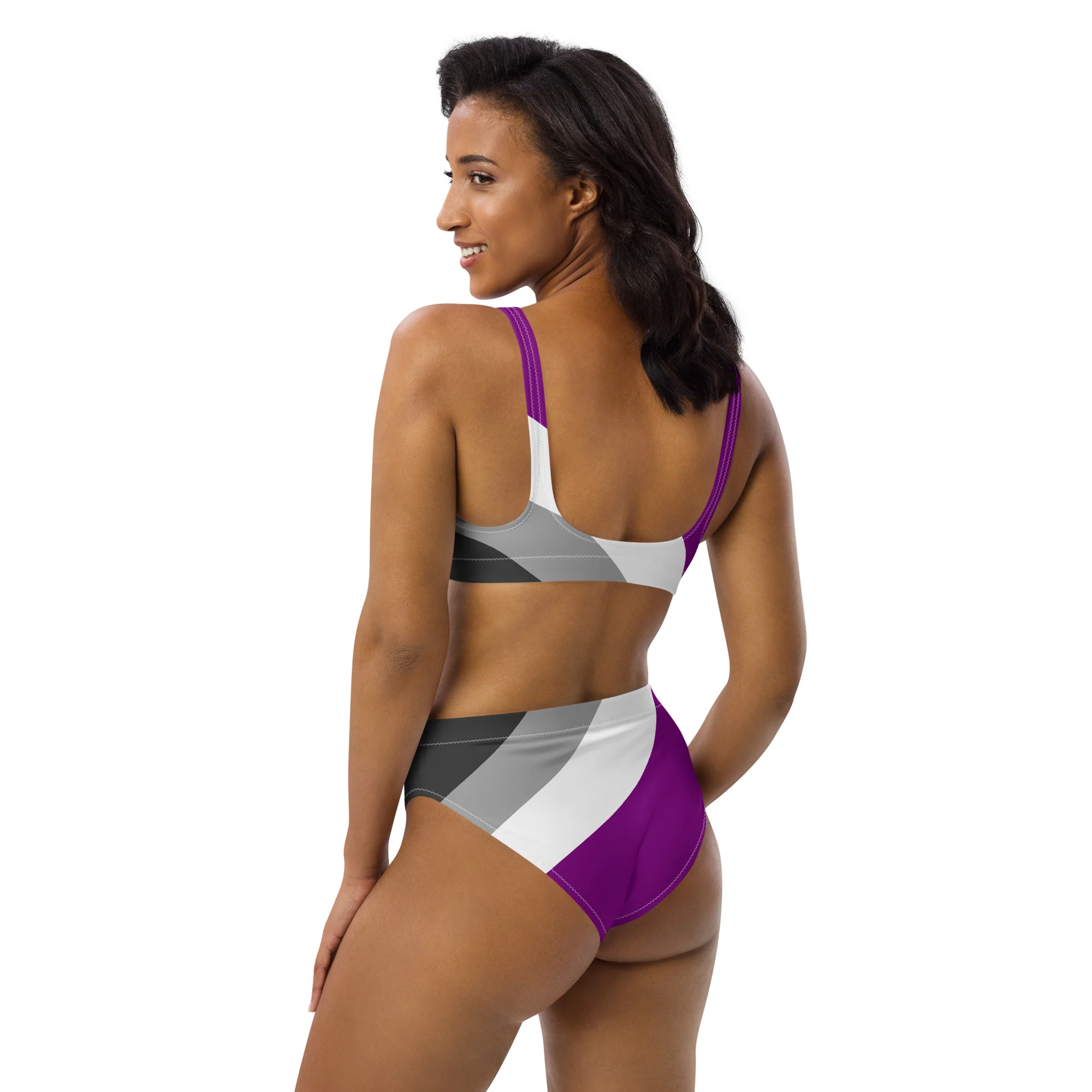 Asexual Circles High-Waisted Bikini - Image 5