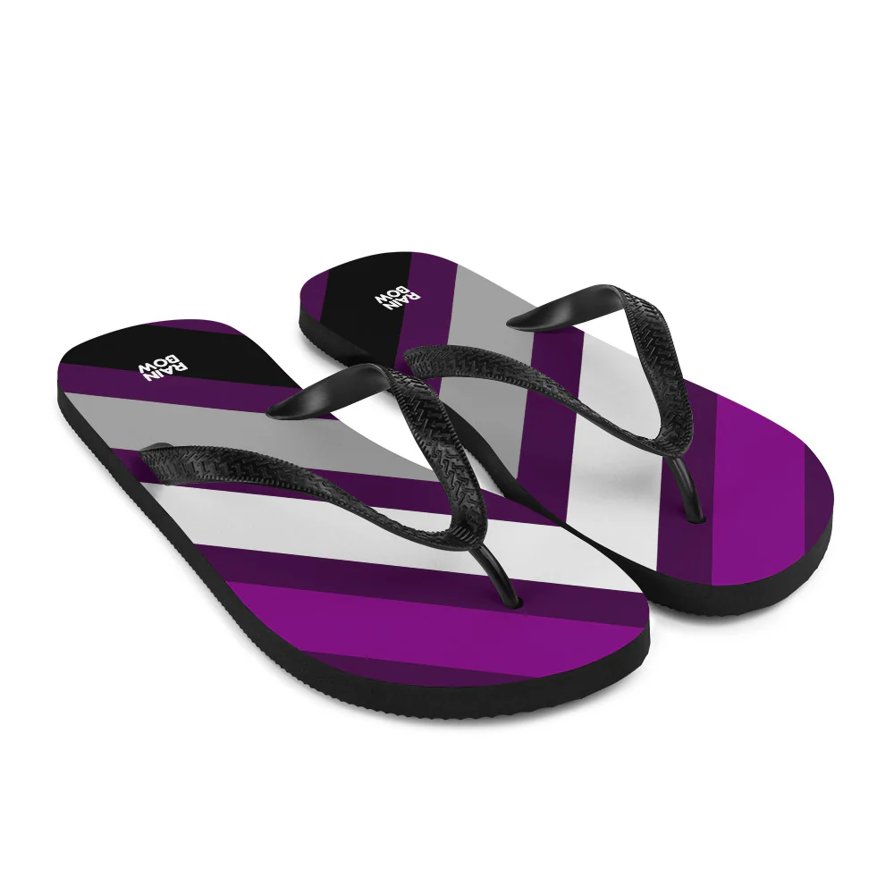 Asexual Diagonal Stripes Flip-Flops - Image 10