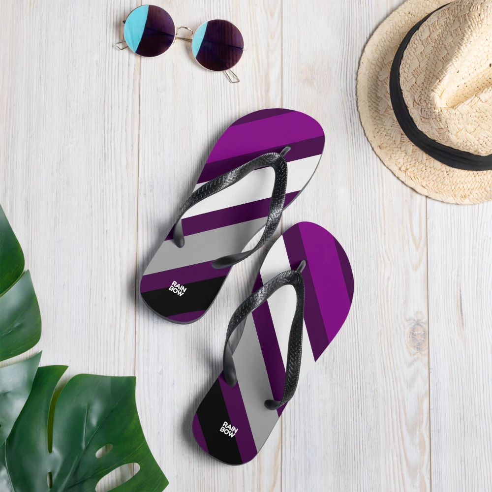 Asexual Diagonal Stripes Flip-Flops - Image 4