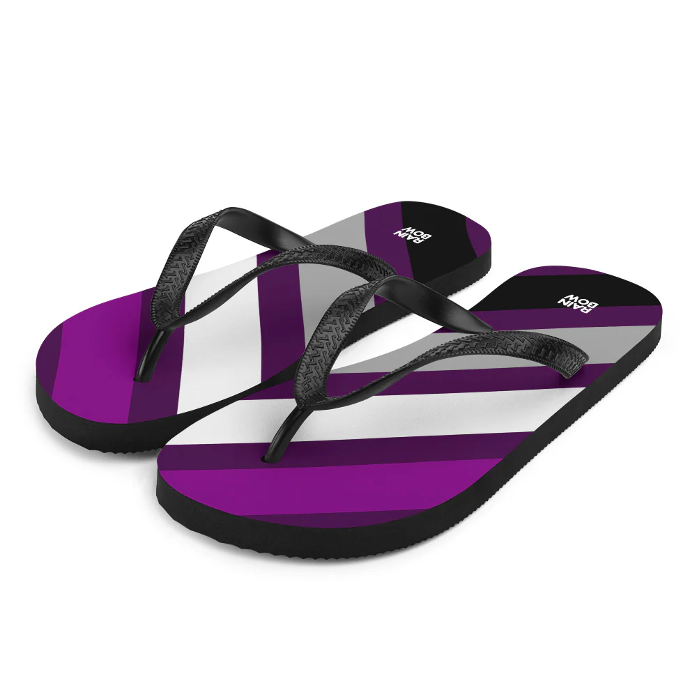 Asexual Diagonal Stripes Flip-Flops - Image 5