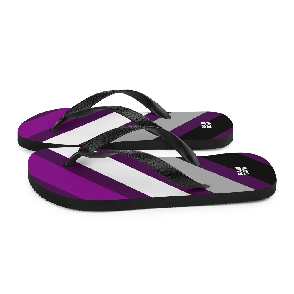 Asexual Diagonal Stripes Flip-Flops - Image 8