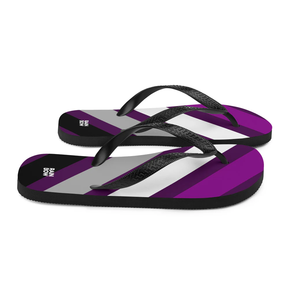 Asexual Diagonal Stripes Flip-Flops - Image 9