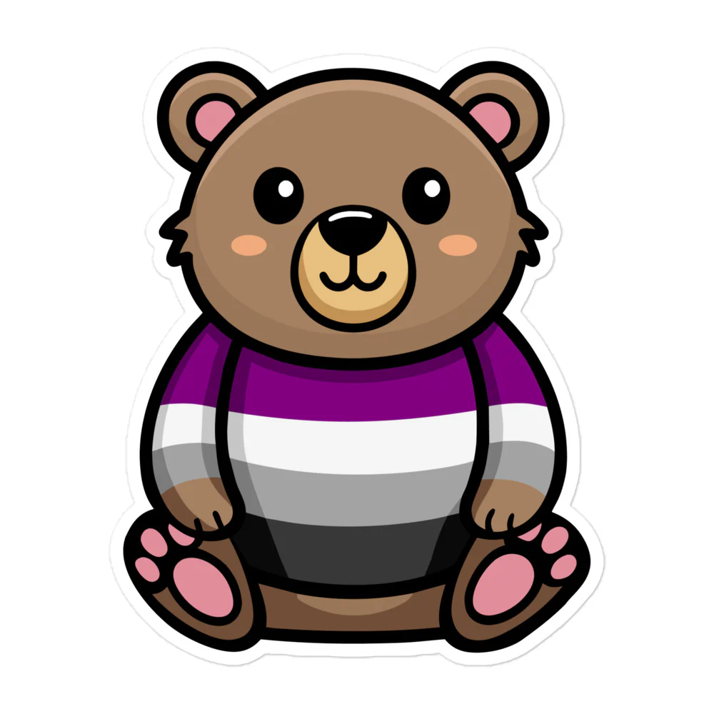 Asexual Pride Bear Sticker