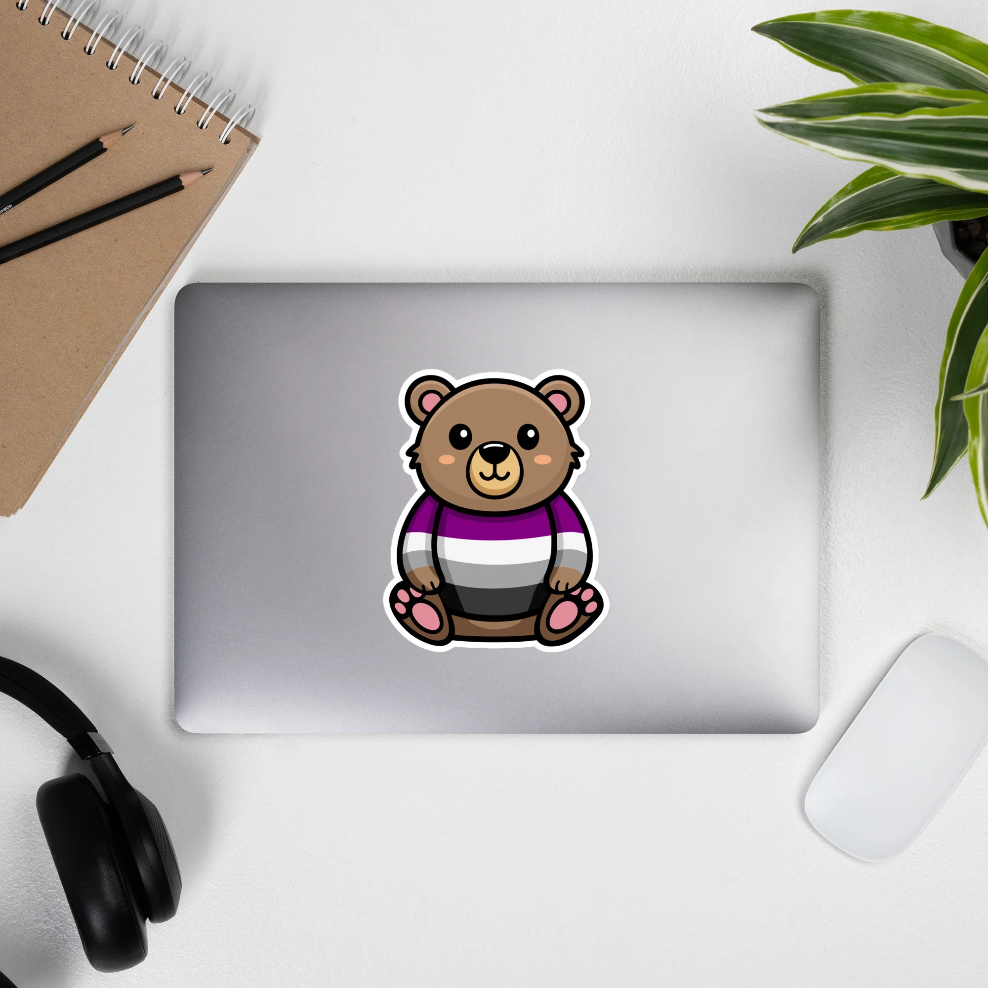 Asexual Pride Bear Sticker - Image 7