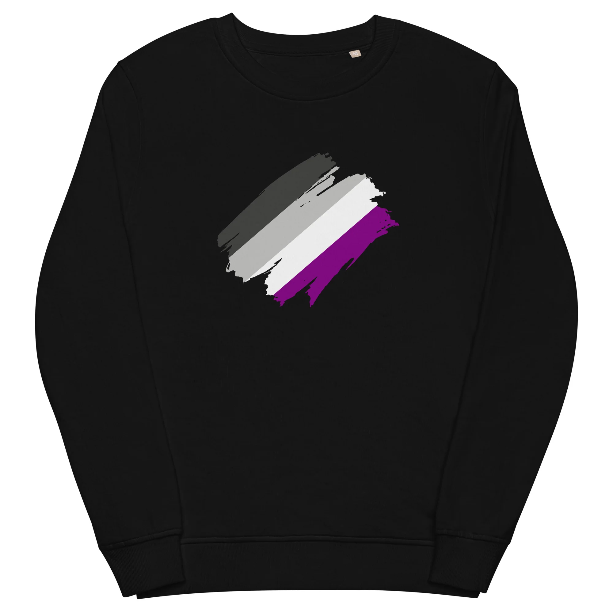 Asexual Pride Brush Strokes Organic Sweatshirt - Image 3