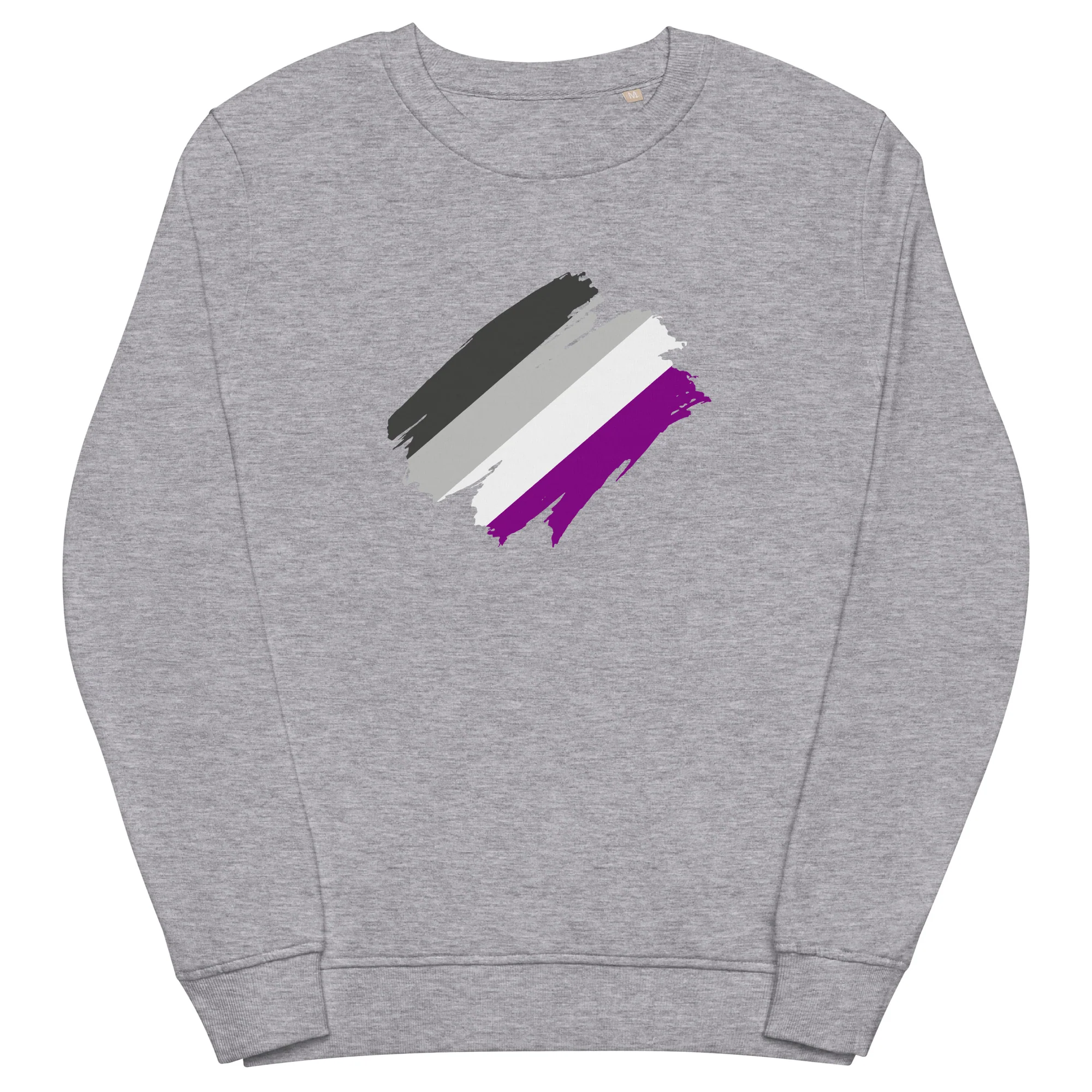 Asexual Pride Brush Strokes Organic Sweatshirt - Image 4