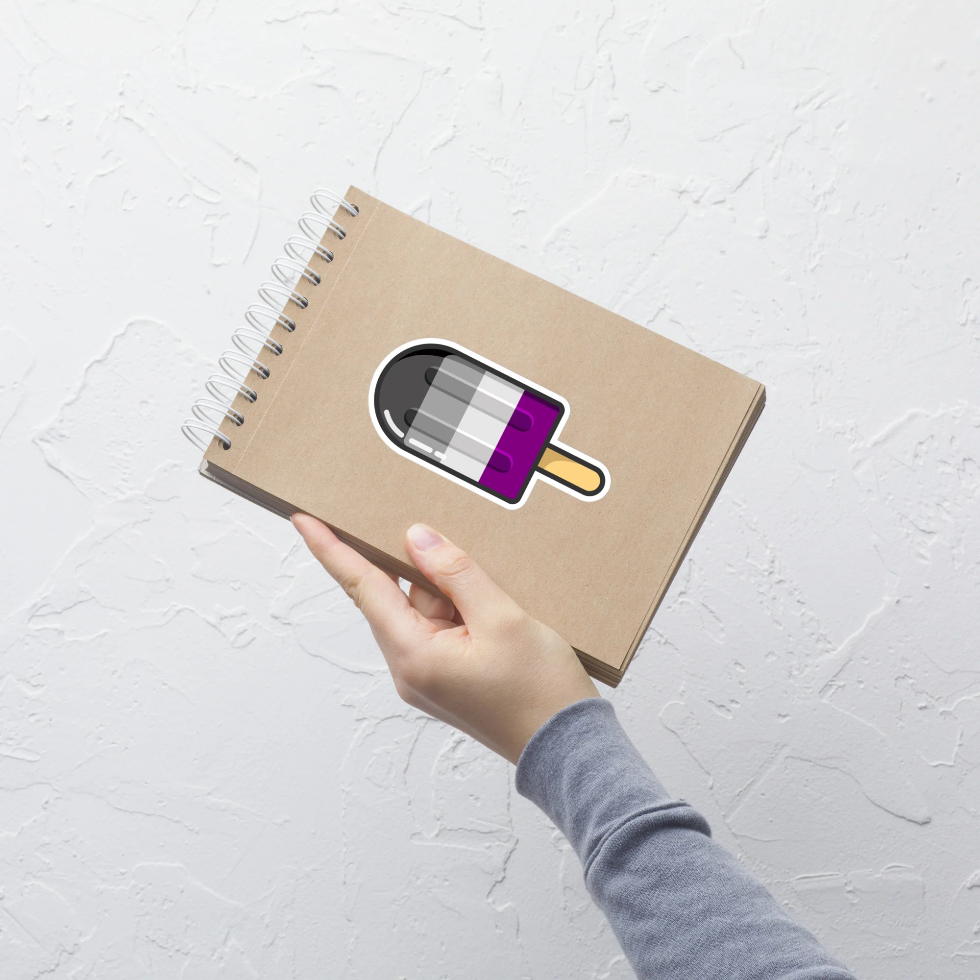 Asexual Pride Flag Ice Pop Sticker - Image 5