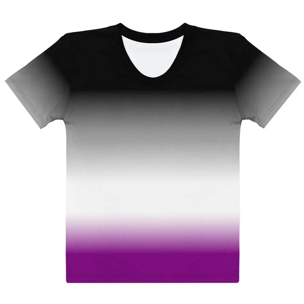 Asexual Pride Flag Ombre T-Shirt
